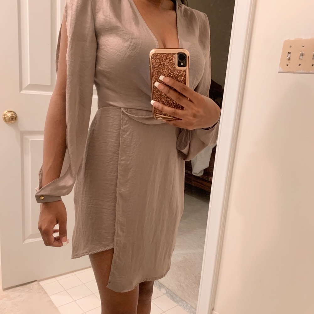 Silky Grey Dress